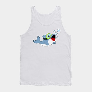 Dolphin at Diving with Water bubbles Tank Top